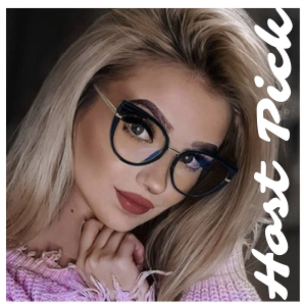 Black Cat Eye Anti-blue Glasses - Picture 2 of 4